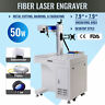 797434227195 Omtech Fiber Laser Marking Machine Metal Steel Rotary