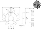 80b9 Martin Hubbed Sprocket For Chain