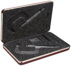Chrome Deluxe Micrometers " Starrett 2 Padded Satin Case