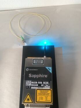 488-120 Coherent Sapphire Fp Fiber Coupled Laser Head 488nm 120mw