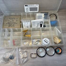 32545 Edmund Scientific Optics Vintage And Erie Lot Of Supplies Prisms Lenses Glass Slides