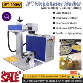 Ydflp-e2-200-m7-m-r Jpt Mopa 200w M7 Fiber Laser Marking Cutting Clean Machine Ezcad Rotary Axis Us