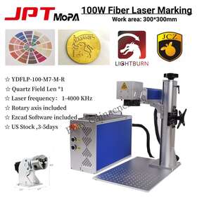Ydflp-100-m7-m-r Jpt 100w M7 Mopa Fiber Laser Marking Cutting Machine Quartz Lens Bjjcz Rotary Us