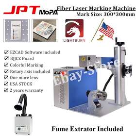 Ydflp-e-60-m7-m-r Jpt 60w M7 300mm Mopa Color Marking Fiber Laser Machine And Fume Extractor Us Ship
