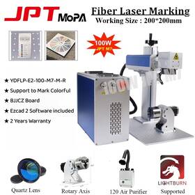 Ydflp-e2-100-m7-m-r Jpt 100w M7 200mm Mopa Fiber Laser Marking Machine And Rotation/120w Air Purer Us
