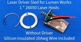 Lw1c26-sled-blank Lumen Works Laser Driver Sled Without For 1 26650 Hosts