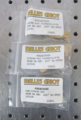 80ele10005 Melles Griot 01 011/078 C184921 Lot 3 Prp Angled Prism 01prp011/078