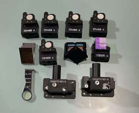 231466 Melles Griot Lot Of Laser Filter Lens With Mounting Bracket