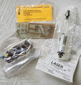 7242-ee Melles Griot Nos Vintage 1mw Hene Helium Neon Laser Tube Kit 12vdc Power Supply