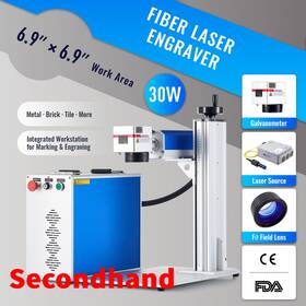 Fm6969-30s Omtech Secondhand 30w Fiber Laser Marking Engraving Machine 6.9x6.9 Engraver