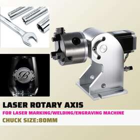 Fm80-ra Omtech 80mm Chunk Fiber Laser Rotaion Axis Engraver Cylinder Attachment