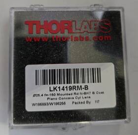 Lk1419rm-b Thorlabs F -150.0 Mm Mounted Plano-concave Round Cyl Lens