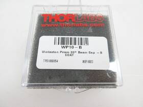 Wp10-b Thorlabs Wollaston Prism 20 Beam 650 - 1050 Nm Ar-coated Calcite New