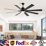 72" Industrial Ceiling Fan Light Kit 3CCT Led Lamp W Remote Control Reversible. Fixed Price $135.99.