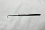 Storz E-592 Ophthalmic Graefe Strabismus Muscle Hook Flattened 9MM X 5.5" Length. Fixed Price $105.00.