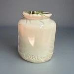Vintage Lab Lagny French Mustard Crock Stoneware Jar. Fixed Price $24.99.