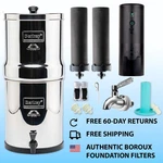 Berkey Gravity Water W/ 2 Wqa Certified Boroux Foundation Black Filters. Fixed Price $247.49.