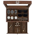 Watch Box 6 Slot Non Led 3 Sunglass Organizer Guka Cases Real Storage Women. Fixed Price $51.99.
