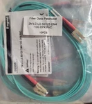 Pack Of 10 New 2M Lc-lc 50/125 Multimode G Dpx Pvc Fiber Patch Cable Aqua. Fixed Price $39.99.