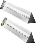 2 Pack 6-INCH Crystal Optical Glass Triangular Prism For Photography, Kids, Scie. Fixed Price $19.85.