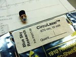 Circulaser 670NM, 10MW, 9MM Diameter TO-5 Blue Sky Research Diode PS017-00. Fixed Price $29.00.