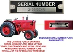 Custom Engraved Serial Number Data Plate Id Tag Farm Equipment Trailer New Usa. Fixed Price $34.99.