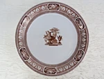 English Thomas Booth Ceramic Raised Dish Plate Tb & Co Brown Transferware Bowl. Fixed Price $41.80.