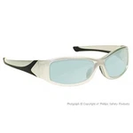 Laser Safety Glasses AKG-5 YAG/HOMIUM/CO2 Filter In Silver Plastic Wrap Frame. Fixed Price $210.00.