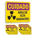 High Radiation Area Spanish Osha Caution Sign Or Decal - 5 10 Pack. Fixed Price $253.99.