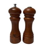 Vtg 7 Mr Dudley Salt And Pepper Mill Grinder Set Brown Wood Very Clean Mcm. Fixed Price $13.88.