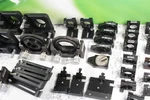 Assortment Lot Optical Stage Rail Platform Mount Clamp Holder Positioner & Parts. Fixed Price $124.95.