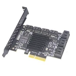 Port Pci-e Expansion Card Adapter X4X8X16 6G SATA3.0 For Asmedia ASM1166. Fixed Price $34.95.