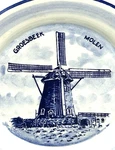 Vtg Zenith Gouda Groesbeek Molen Blue Windmill Ceramic Wall Hangng Plate Holland. Fixed Price $19.99.