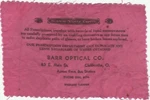 C1940 Barr Optical Eyeglass Cleaner Chillicothe Oh Digit Phone Pink Lens Cloth. Fixed Price $9.99.