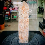 7.04LB Polishing And Repairing Of Natural Sphalerite Crystal Columns 3200G. Fixed Price $167.30.