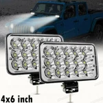 4X6" Led Work Lights Driving Hi.low Spot Beam Bar Suv Offroad + Bracket. Fixed Price $33.19.