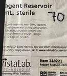 Vistalab 3054-1002 Reagent Reservoir 25ML Box Of 70. Fixed Price $70.00.