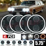 4PCS 5-3/4" 5.75" Led Headlights White Halo Lamps For Chevy Chevelle Impala Gmc. Fixed Price $97.46.