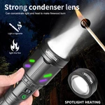 Strong Laser Lep Flashlight Zoom Usb Type-c Charging Work Burning Torch. Fixed Price $15.58.