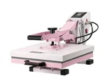Vevor 15X15IN Slide Out Drawer Press, Digital Display, Fast Heating, Pink. Fixed Price $120.00.