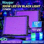Waygor 300W Led Black 2 Pack Uv Flood Lights 395NM Glow Party Outdoor IP65. Fixed Price $89.99.