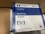 Box Of 200 Covidien Curity Alcohol Prep Pads Wipes 5750 Sterile Medium 2-PLY New. Fixed Price $8.45.