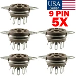 (5PCS)- 9 Pin For Belton Socket, Bottom Mount Micalex .75" Chassis Hole Usa. Fixed Price $13.68.