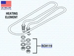 Heater Element Assembly MIH048 For Midmark Ritter M9D Oem 002-0367-00. Fixed Price $234.99.