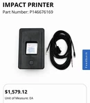 Impact Printer For Steris Sterilizer Part P146676169 New Box. Fixed Price $1000.00.