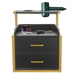 Salon Station Barber Beauty Spa Storage Cabinet With 2 Drawers & Hair Dryer Hold. Fixed Price $77.81.
