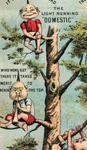 1880S Domestic Sewing Machine Oddball Pin-heads Cemetery Comical F152. Fixed Price $7.00.