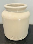 Vintage Lab Lagny French Mustard Crock Stoneware Jar. Fixed Price $20.00.