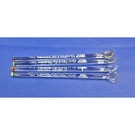 Vintage Glass Medicine Spoon Stirrer Set Of 4 Van Pelt & Brown Colored Tips. Fixed Price $24.95.