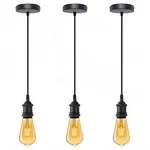 Industrial Pendant Light Kit Vintage Adjustable Cord Ceiling E26 Socket. Fixed Price $20.24.